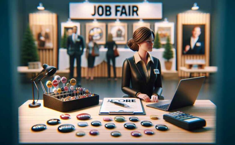 Skuteczne gadżety na targi pracy – przypinki i magnesy, które zostają w pamięci